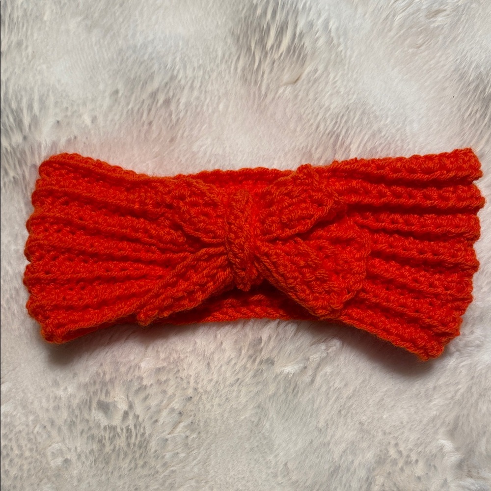 Cozy Knit Orange Headband